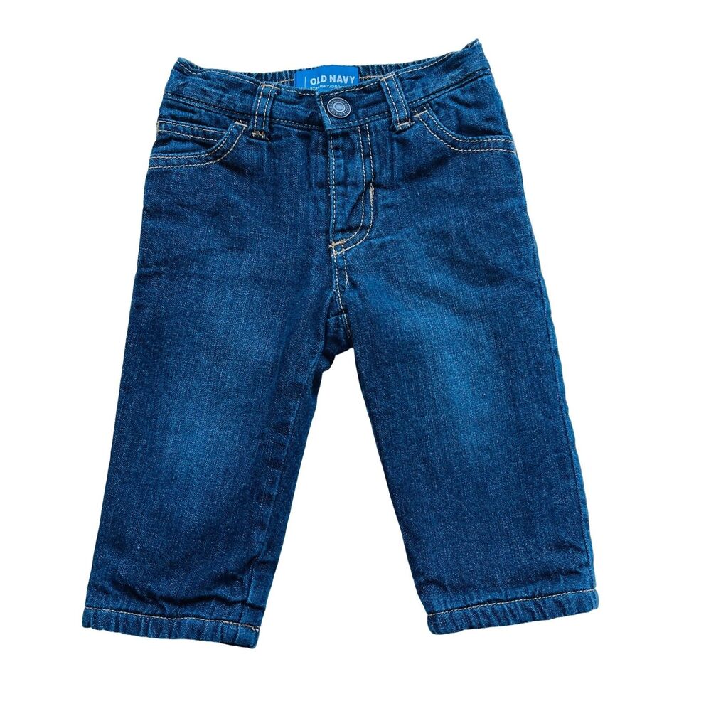 Old Navy Fleece Lined Relaxed Jeans Size 12-18 months